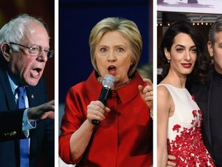 Sanders slams Clinton's fundraiser with Clooneys